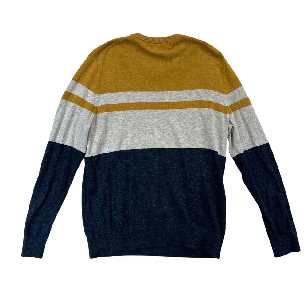 Banana Republic Sweaters Lot Mens M Striped Colorblock 1/4 Zip‎ Cotton Cashmere